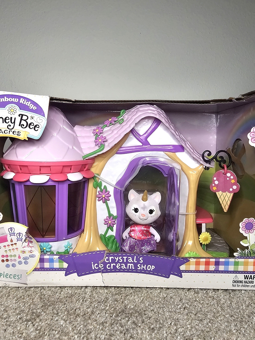 Honey Bee Acres Crystal's Ice Cream Shop Playset - Purple/Pink